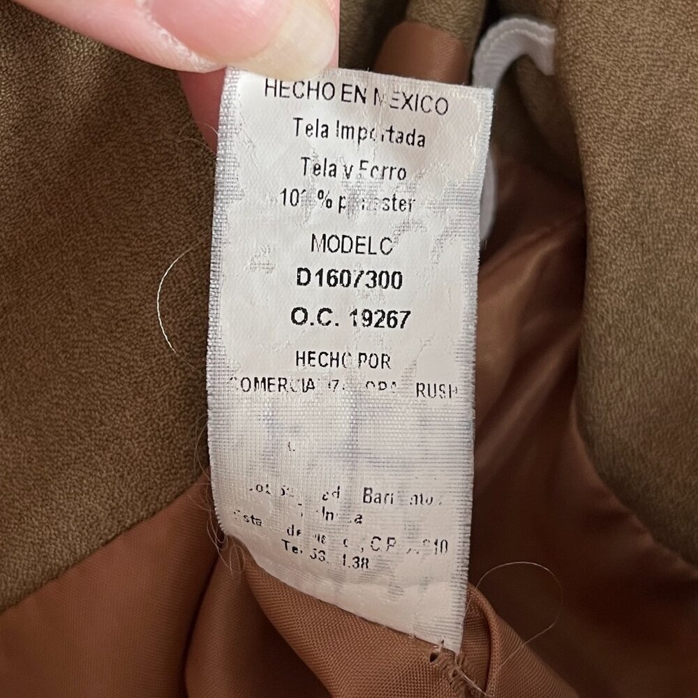 Pierre Cardin Tan Pencil Skirt Women’s 36X Mini Lined Preppy Soft Academia Work - Picture 10 of 11